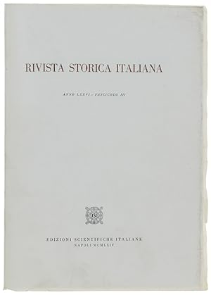 RIVISTA STORICA ITALIANA 1964. Anno LXXVI - Fascicolo III (Omaggio a Cesare Beccaria):