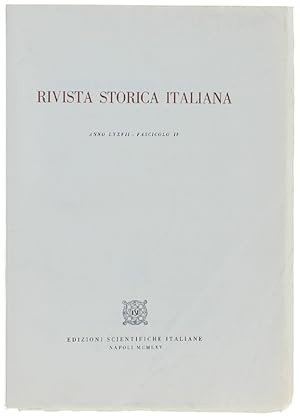 RIVISTA STORICA ITALIANA 1965. Anno LXXVII - Fascicolo IV.: