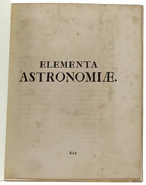 ELEMENTA ASTRONOMIAE.: