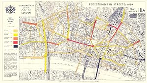Town planning survey 1939; Pedestrians in streets: 1939
