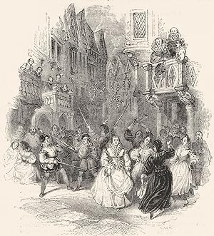 1785. Playing at Bucklers - Maids dancing for Garlands