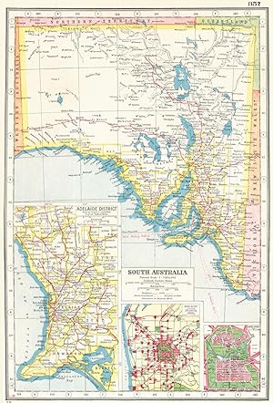 South Australia; Inset map of Adelaide District; Adelaide Environs; Adelaide