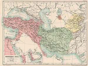 Western Asia under the Turks & Persians A.D. 1600; Inset map of Southern Arabia