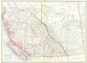 Western Canada showing the goldfields of British Columbia