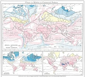Climate in relation to commercial products; Annual Isotherms and Ocean Currents; January Isotherm...