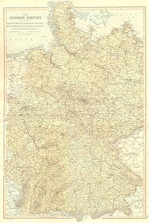 The German Empire, (West sheet), Rhenish Prussia, Schleswig - Holstein, Mecklenburg, Alsace-Lorra...