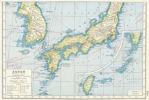 Japan; Inset map of Taiwan