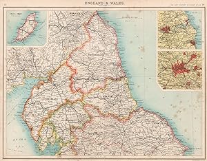 England & Wales (Section I); Inset maps of Isle of Man; New Castle; Manchester