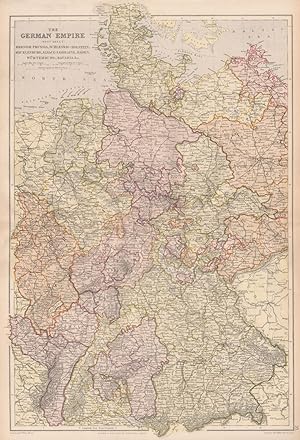 The German Empire (West Sheet) Rhenish Prussia, Schleswig-Holstein, Mecklenburg, Alsace- Lorraine...