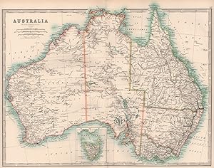 Australia; Inset map of Bass Strait