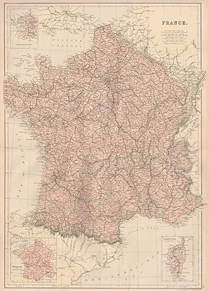France; Inset maps of Finister; France in Provinces; Corsica