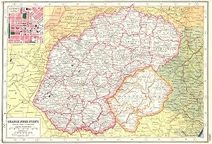 Orange Free State; Inset map of Bloemfontein