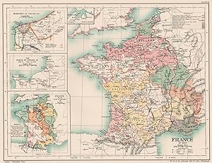 France in 1429; Inset maps of Marches of Calais Etc; The March of Edward III July 12-Sept 4, 1346...