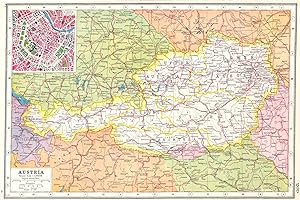 Austria; Inset map of Vienna