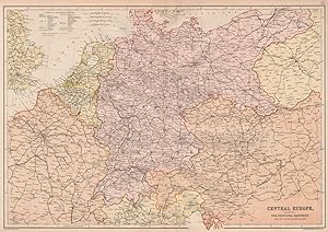Central Europe, showing the principal Railways, and the political boundaries