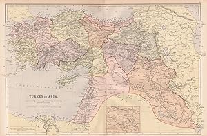 Turkey in Asia; Inset map of Environs of Mosul with the sites of the Ruined Assyrian Cities