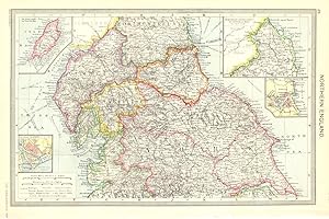 Northern England; Inset map of Isle of man; Northern Continuation of general map; Barrow; Tynemouth