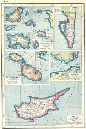 Maltese Islands; Gibraltar; Strait of Gibraltar; Cyprus; Channel Islands; Inset map Guernsey; Ald...