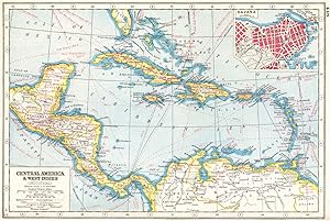Central America & West Indies (Industrial); Inset map of Havana