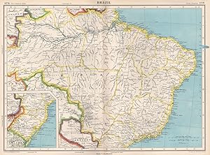 Brazil; Inset map of Paraguay