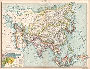 Asia; Inset map of China