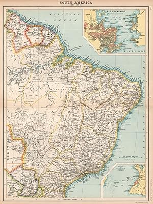 South America (Section 2); Inset maps of Rio De Janeiro; Bahia or San Salvador