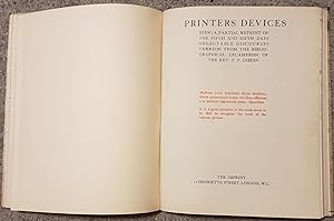 Printers Devices : Being a Partial Reprint of the Fifth and Sixth Days Delectable Discourses Ther...