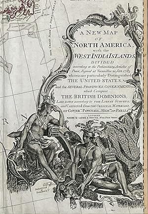 A New Map of North America, with the West India Islands. Divided according to the preliminary art...