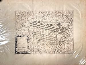 Plan of the Battle of Luzzara, August 15, 1702. War of the Spanish Succession