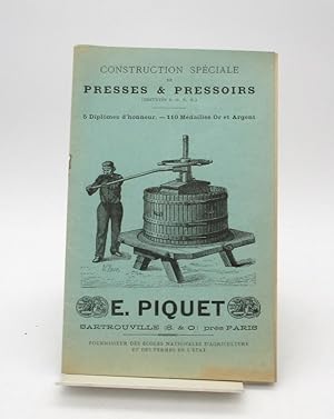 Catalogue de presses et pressoirs