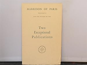 Harrison of Paris presents Two Exceptional Publications for the Autumn of 1932 (A Calendar of Sai...