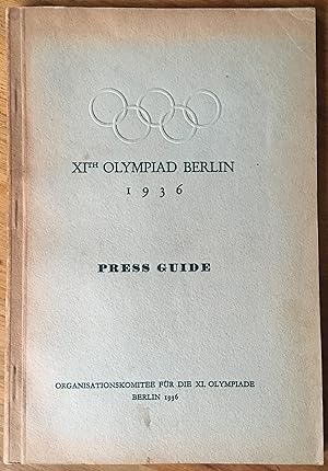 Xlth Olympiad Berlin 1936 Press Guide