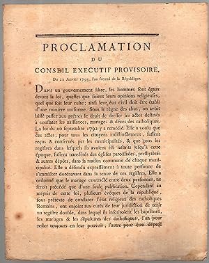 Proclamation du Conseil Exécutif Provisoire