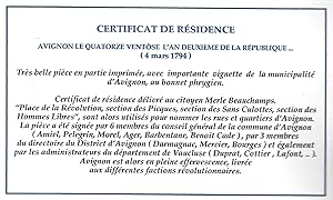 Certificat de résidence