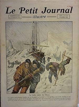 Le Petit journal illustré N° 1715 : La lutte contre les glaces : Bateau chargé de ravitailler les...