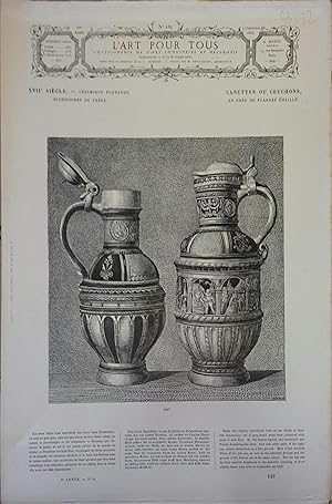L'art pour tous, encyclopédie de l'art industriel et décoratif. N° 163. Contient quatre gravures ...