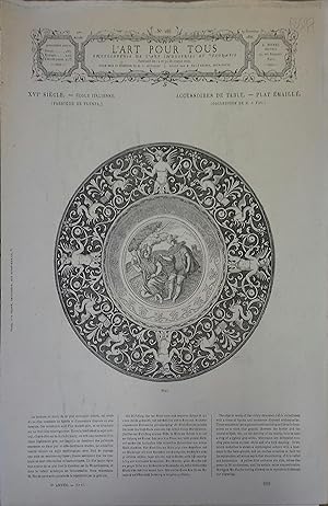 L'art pour tous, encyclopédie de l'art industriel et décoratif. N° 168. Contient quatre gravures ...
