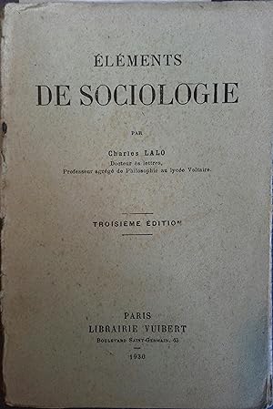 Eléments de sociologie.