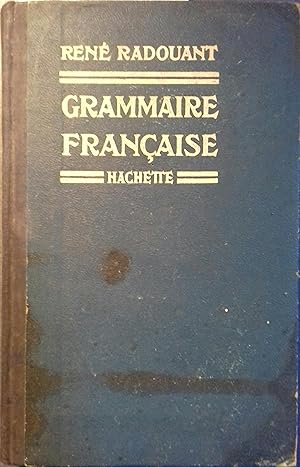 Grammaire française. Vers 1930.