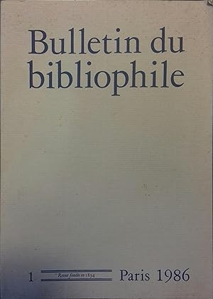 Bulletin du bibliophile. 1986-1.