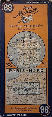 Carte Michelin : Paris-Nord. Carte au 200.000e.