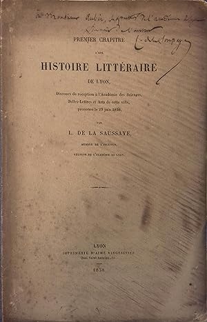 Premier chapitre d'une histoire littéraire de Lyon.