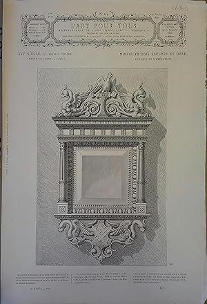 L'art pour tous, encyclopédie de l'art industriel et décoratif. N° 279. Contient 2 gravures en no...