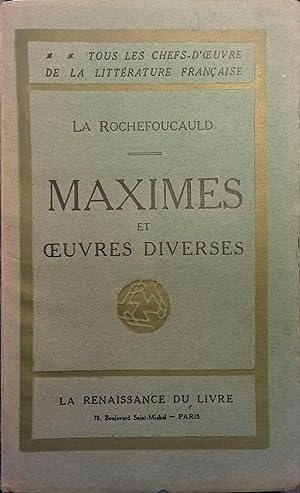 Maximes et oeuvres diverses. Vers 1930.