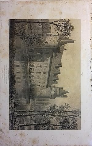 Le Plessis-Bourré (Maine-et-Loire). Lithographie d'Eugène Cicéri: Donjon du Plessis-Bourré, d'apr...