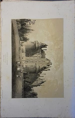 Brissac (Maine-et-Loire). Lithographie de Deshayes et Bachelier : Château de Brissac, d'après le ...