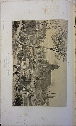 Fontevrault (Maine-et-Loire). Lithographie de Deshayes et Bachelier : Ancienne abbaye de Fontevra...