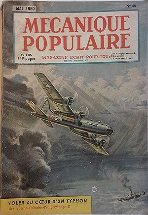Mécanique populaire 1950 N° 48. En couverture: Voler au coeur d'un typhon. Mai 1950.