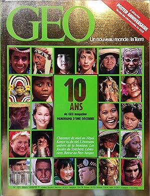 Géo N° 121. Spécial 10 ans. 10 ans de Geo magazine. Panorama d'une décennie. Mars 1989.