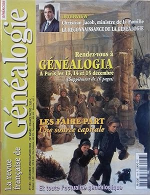 La Revue française de généalogie N° 143. La Revue française de généalogie N° 143. Décembre 2002 -...